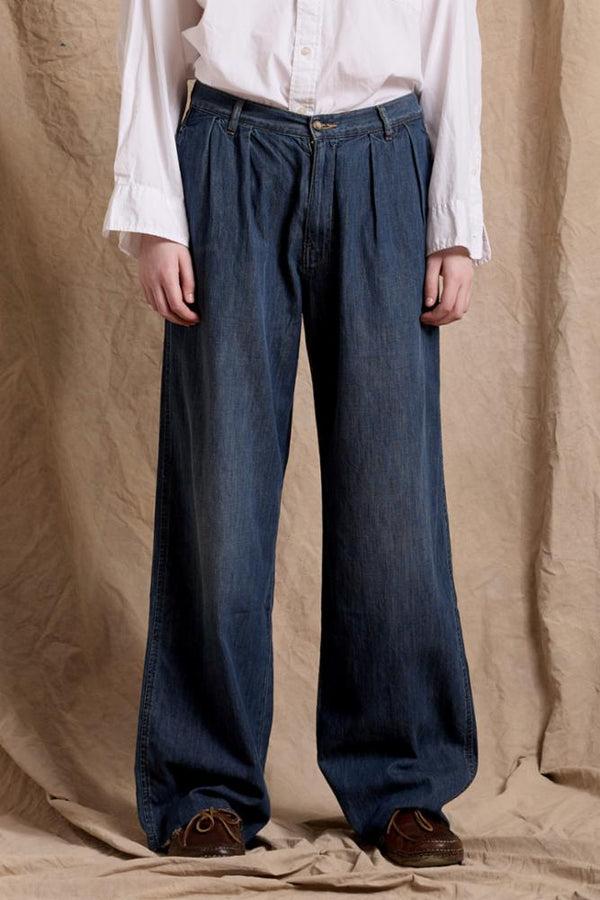 denimist Blair Double Pleated Pant Seymour Indigo