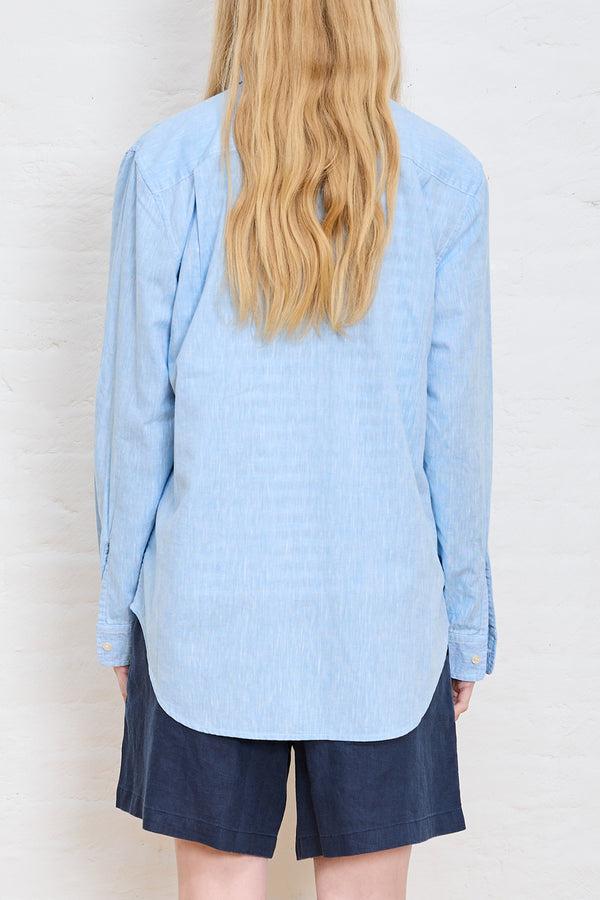 Denimist Boyfriend Shirt Blue Cotton/Linen