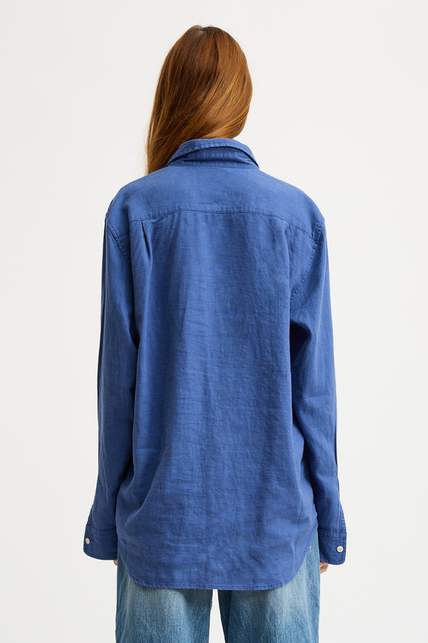Denimist Boyfriend Shirt Bright Blue