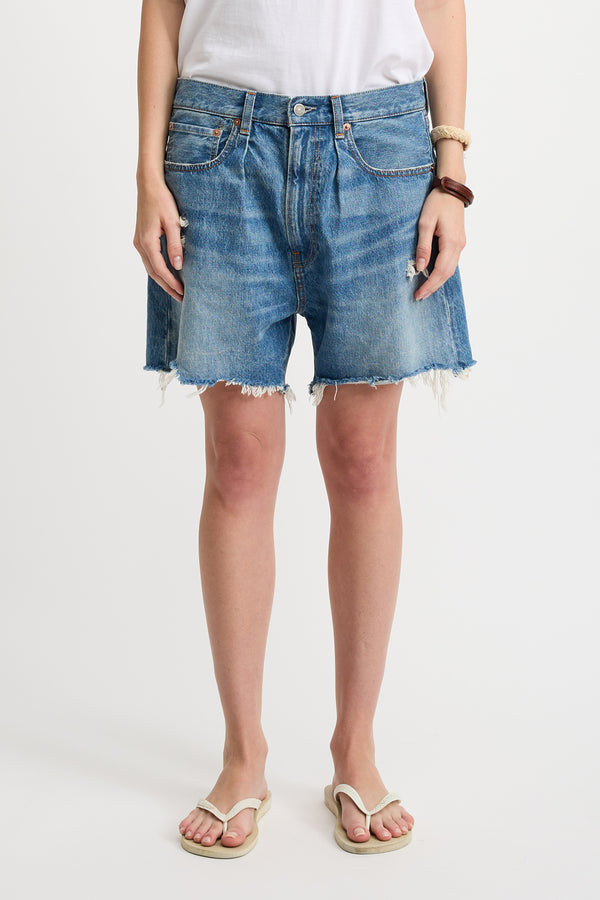 Denimist Brooke Short Blake W/ Madras Patchwork