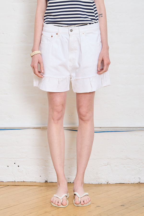 denimist Brooke Short w/ Cuff White Wash