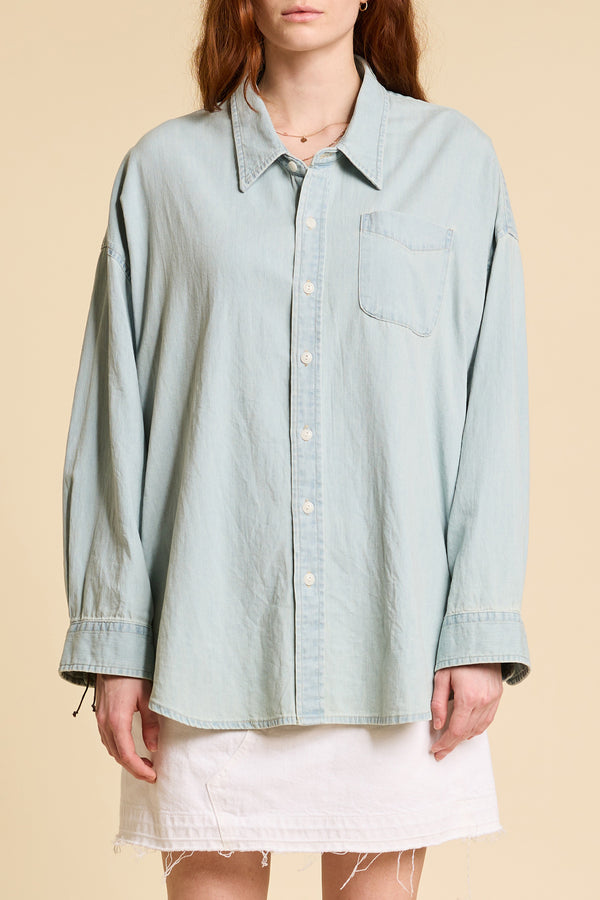 Denimist Button Front Shirt Sunfaded Blue