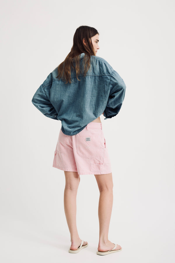 denimist Carpenter Short Railroad Vivid Pink