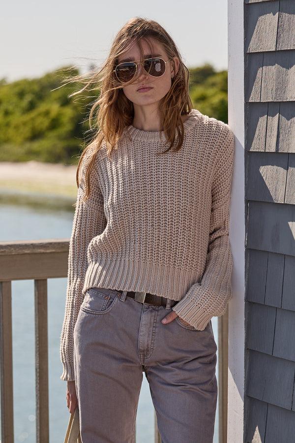 denimist Chunky Boxy Sweater Beige
