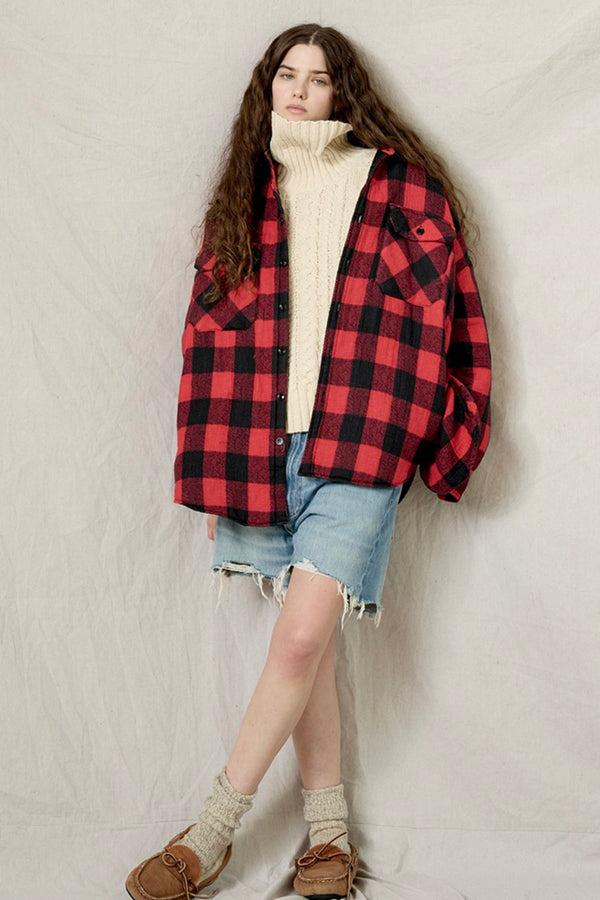 denimist CPO Shirt Jacket Printed Red Buffalo