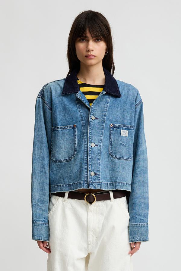 Denimist Cropped Chore Jacket Galton Indigo