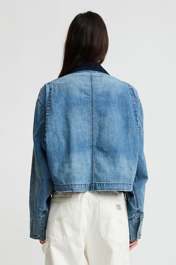 Denimist Cropped Chore Jacket Galton Indigo