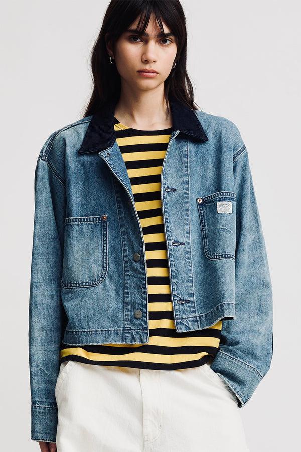denimist Cropped Chore Jacket Galton Indigo