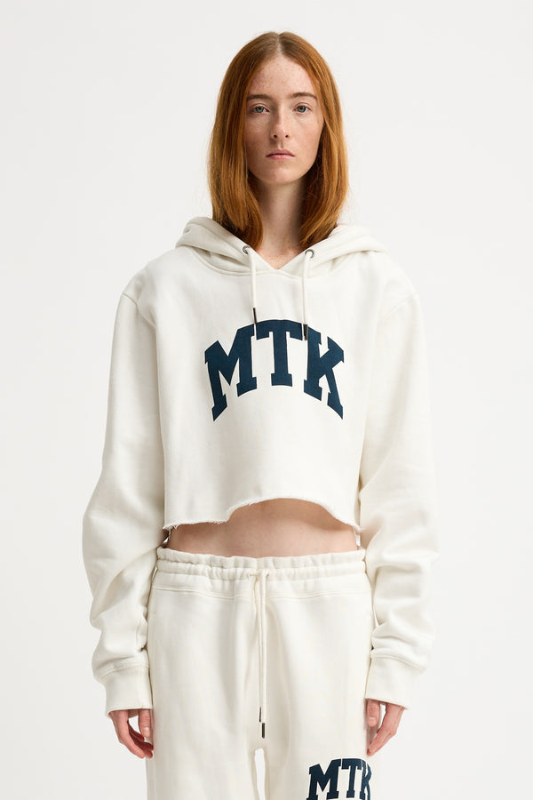 Denimist Cropped Classic MTK Hoodie White