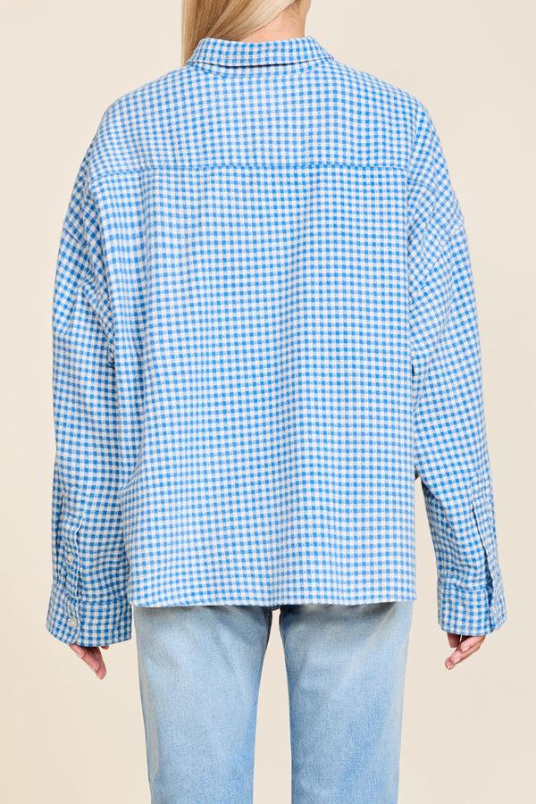 Denimist Cropped Shirt Blue