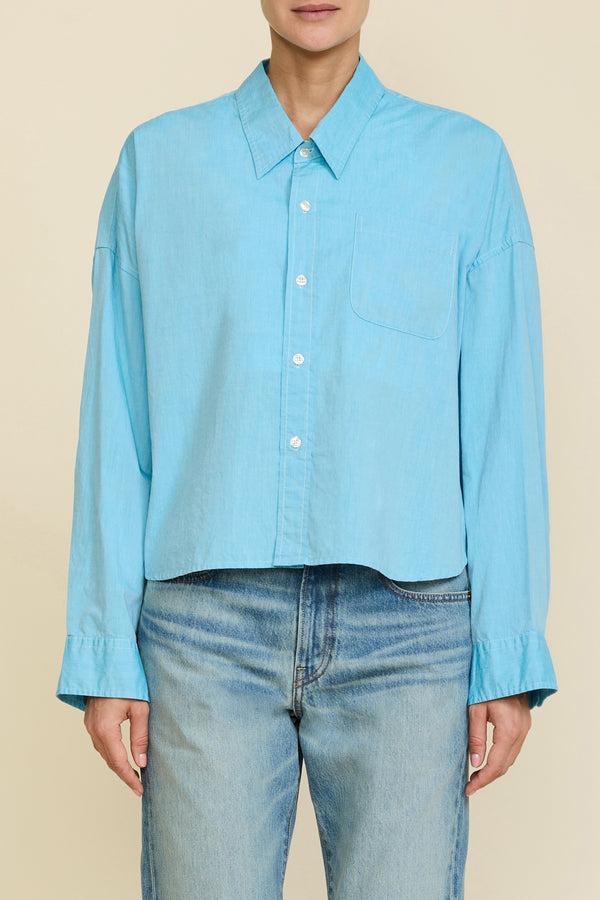 Denimist Cropped Shirt Bright Blue
