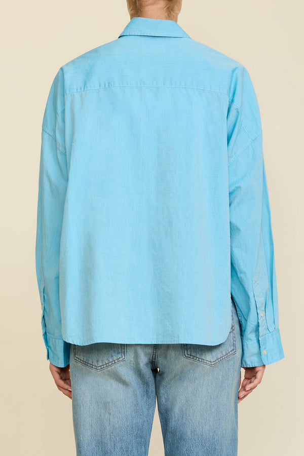 Denimist Cropped Shirt Bright Blue