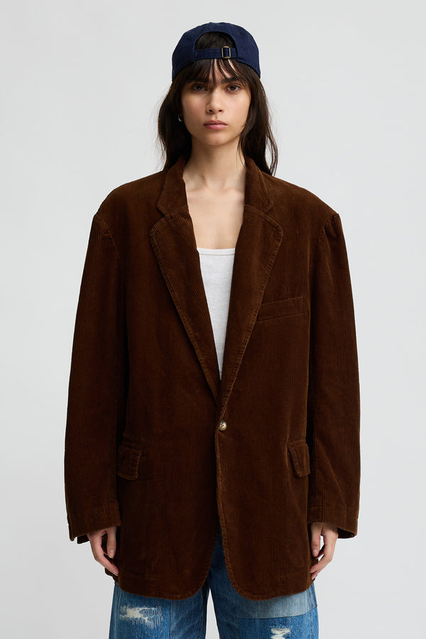 Denimist Deconstructed Blazer Brown Corduroy