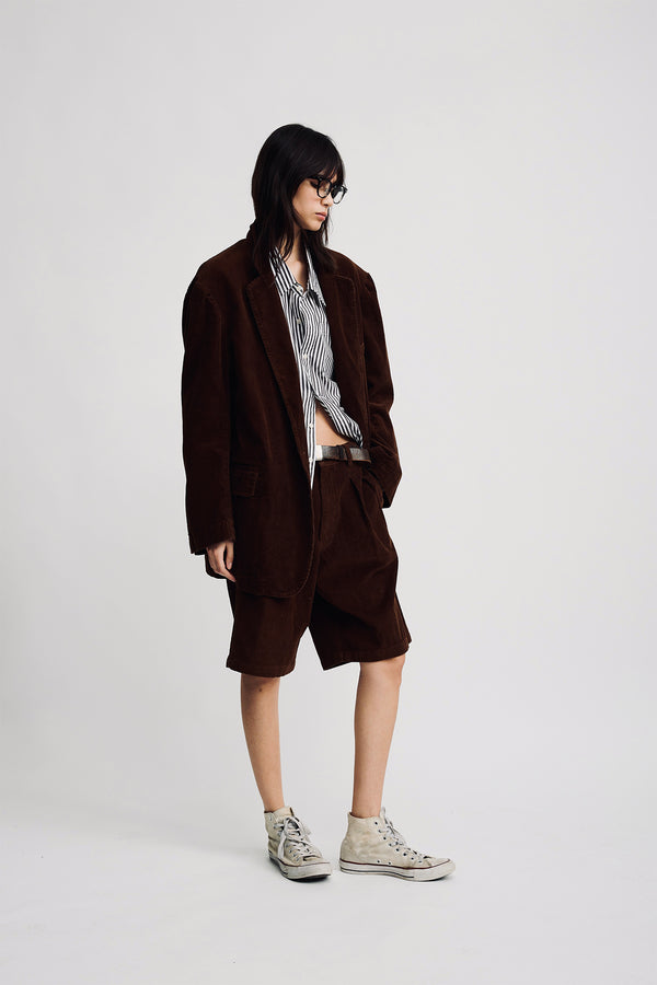 denimist Deconstructed Blazer Brown Corduroy