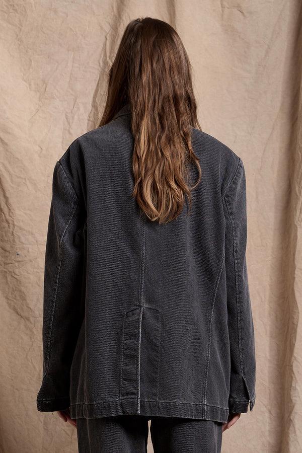 Denimist Deconstructed Blazer Printed Indigo