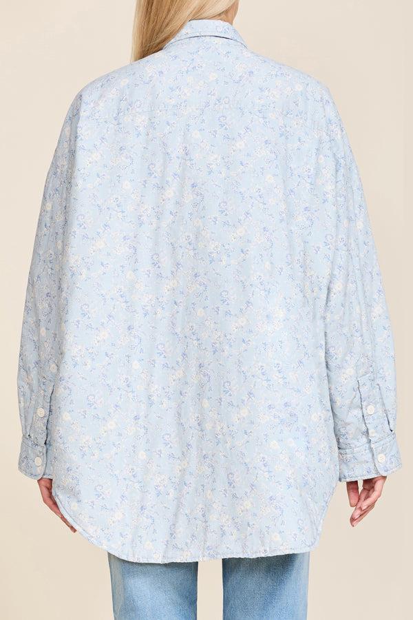 Denimist Floral Shirt Jacket Blue Floral