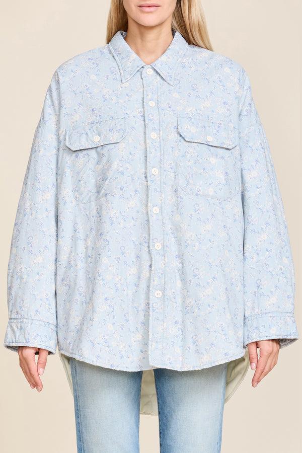 denimist Floral Shirt Jacket Blue Floral