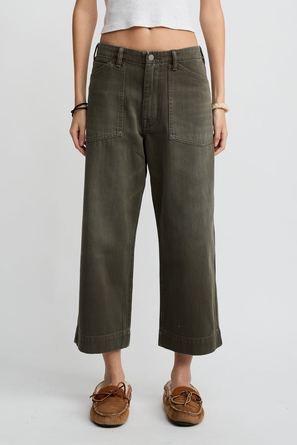 Denimist Georgia Work Pant Vintage Dark Olive