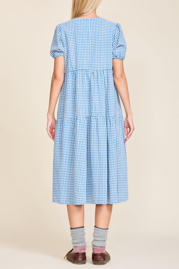Denimist Gingham Midi Dress Blue
