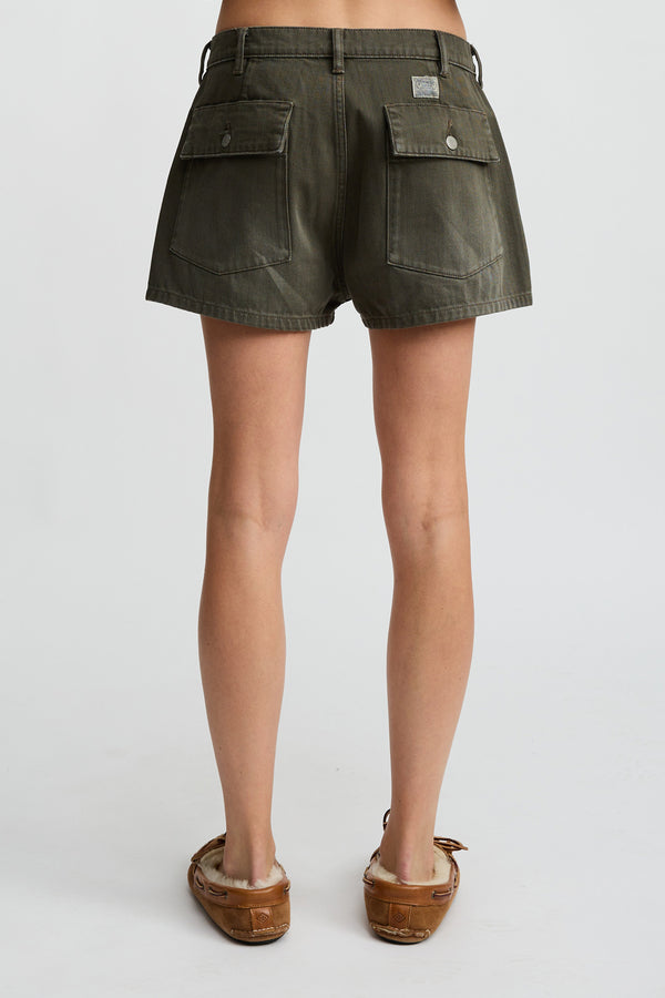 Denimist Haisley Short Vintage Dark Olive