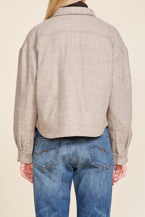 Denimist Shrunken CPO Jacket Tan Herringbone