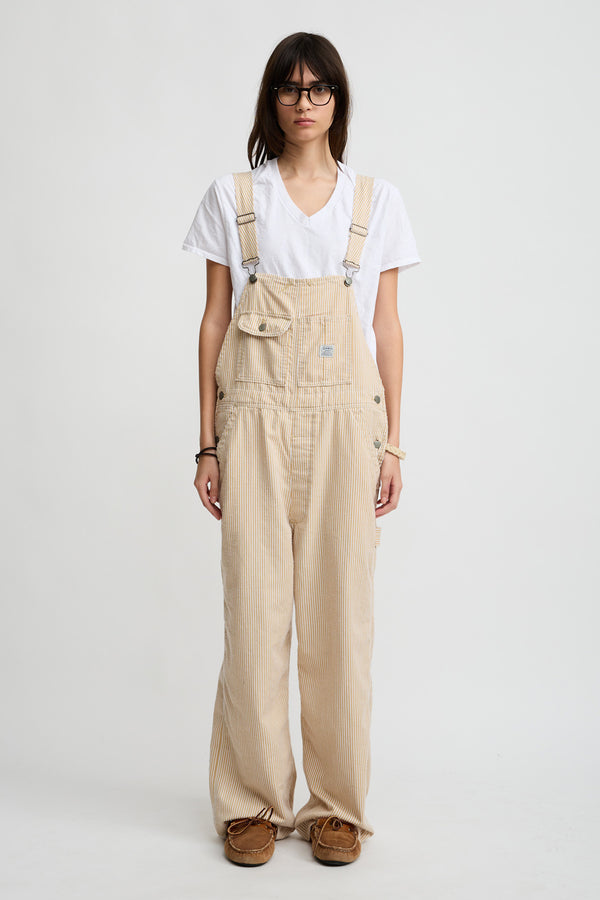 Denimist Slouch Bib Overall Railroad Khaki
