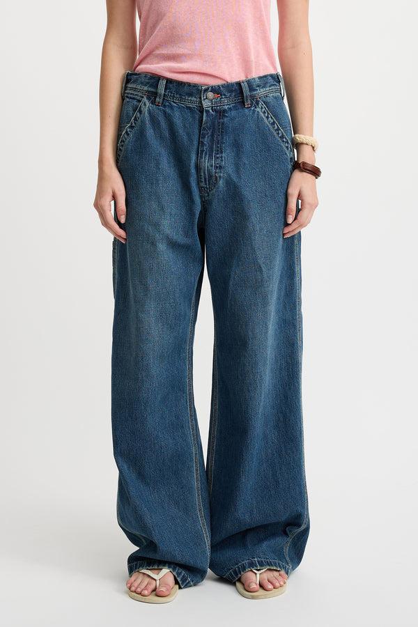 Denimist Teri Wide Leg Carpenter Pant Shane Indigo