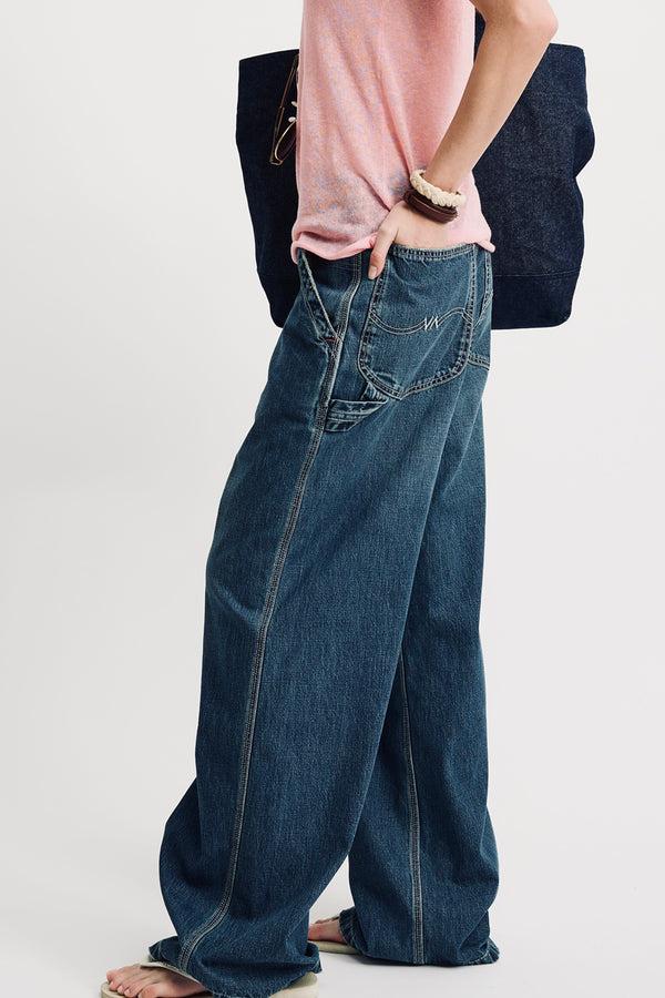Denimist Teri Wide Leg Carpenter Pant Shane Indigo