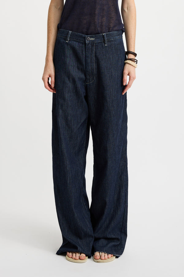 Denimist Teri Wide Leg Jean Drapey Rinse Indigo