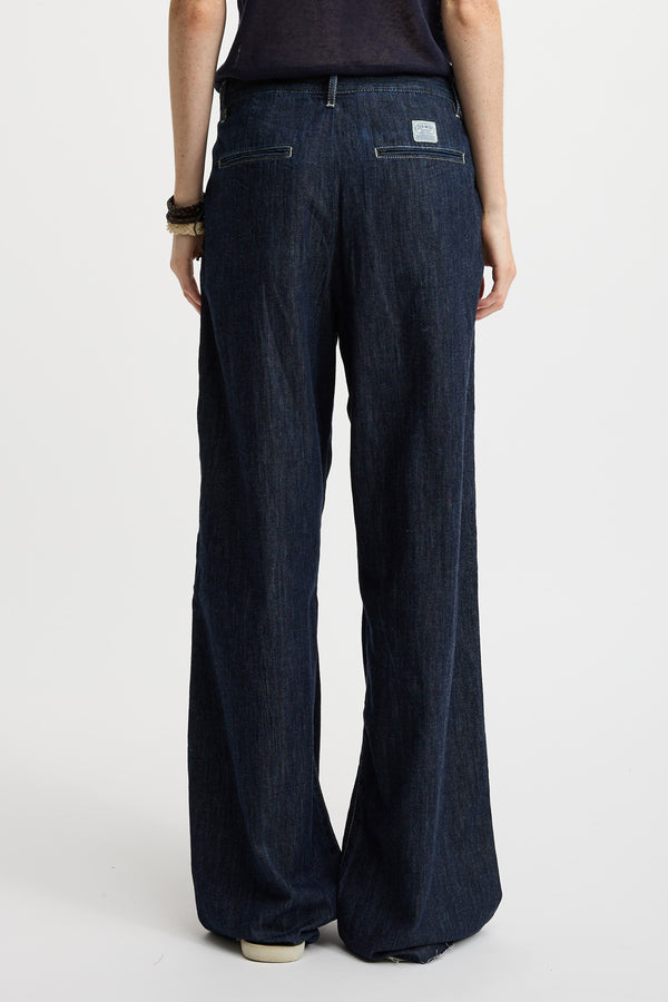 Denimist Teri Wide Leg Jean Drapey Rinse Indigo