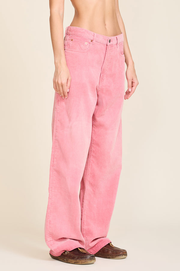 Denimist Teri Wide Leg Pant Faded Pink Corduroy