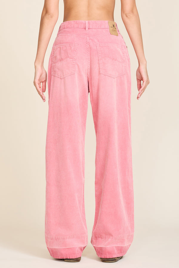 Denimist Teri Wide Leg Pant Faded Pink Corduroy