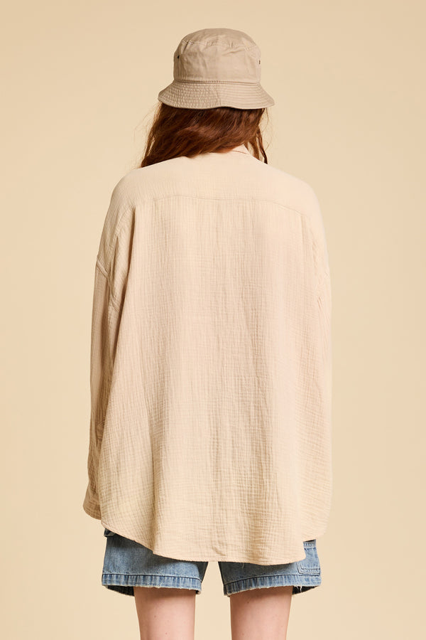 Denimist Utility Shirt Light Sand Gauze