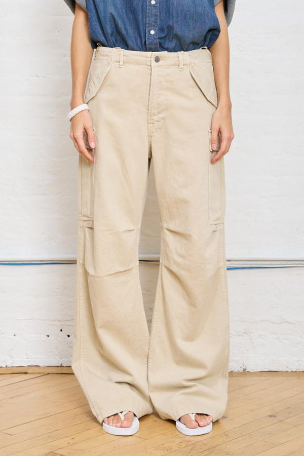 denimist Wide Leg Cargo Pant Vintage Khaki