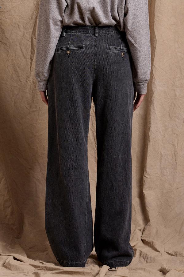 Denimist Double Pleat Wide Leg Chino Printed Indigo