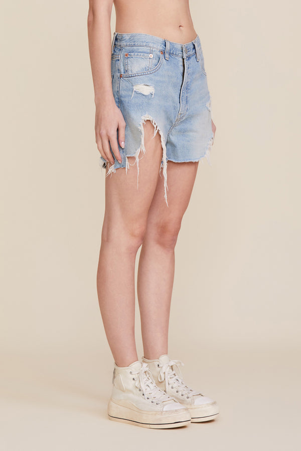 Denimist Nic High Rise Cutoff Shorts Jinx Destroyed