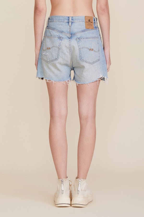 Denimist Nic High Rise Cutoff Shorts Jinx Destroyed