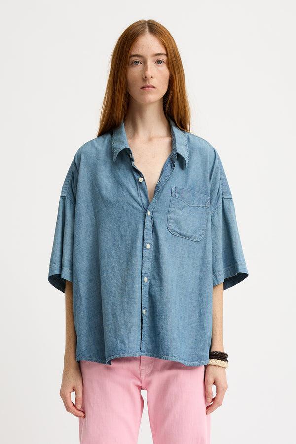 Denimist Short Sleeve Button Down Shirt Dark Somerset