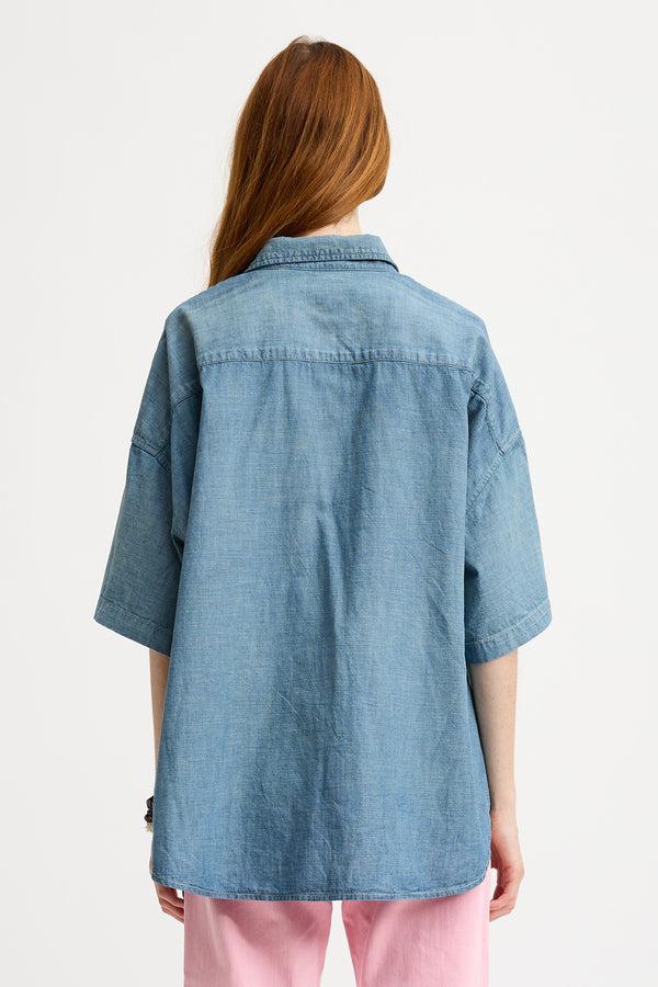 Denimist Short Sleeve Button Down Shirt Dark Somerset