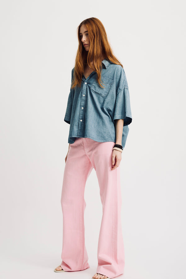 denimist Short Sleeve Button Down Shirt Dark Somerset