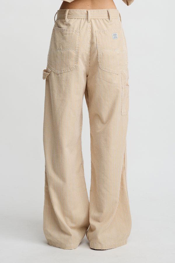 Denimist Teri Wide Leg Carpenter Pant Railroad Khaki