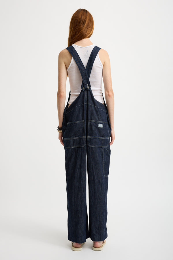 Denimist Tie Strap Relaxed Overall Drapey Rinse Indigo