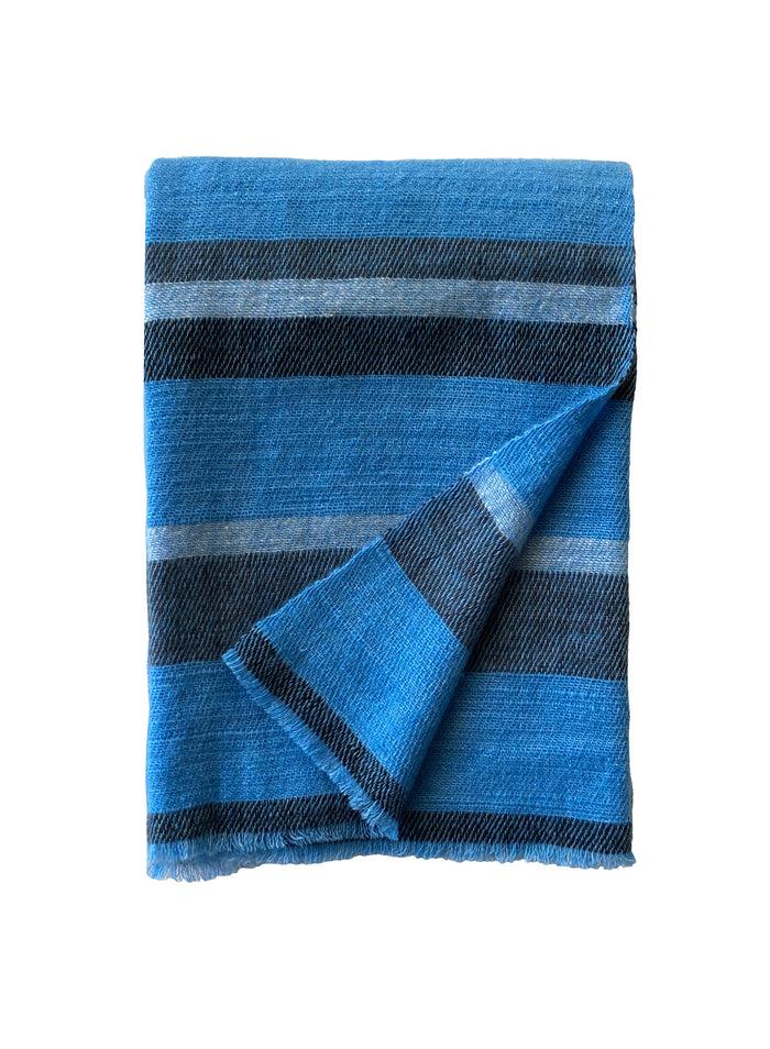 denis colomb Annapurna Stripe Stole Tengri Blue + Cash Blue + Moonless + Black
