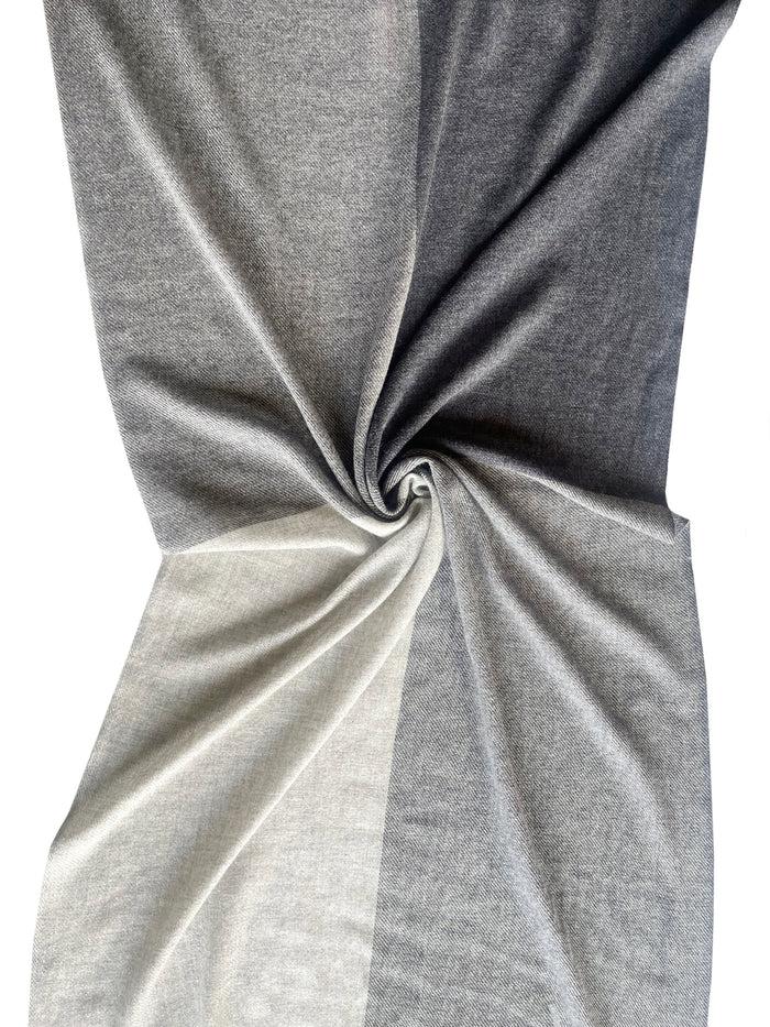 Denis Colomb Appu Stole Light Grey Melange + Charcoal Melange