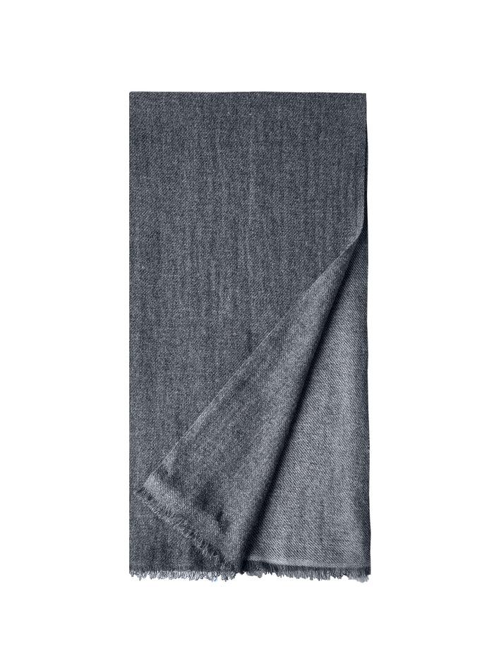 denis colomb Appu Stole Light Grey Melange + Charcoal Melange