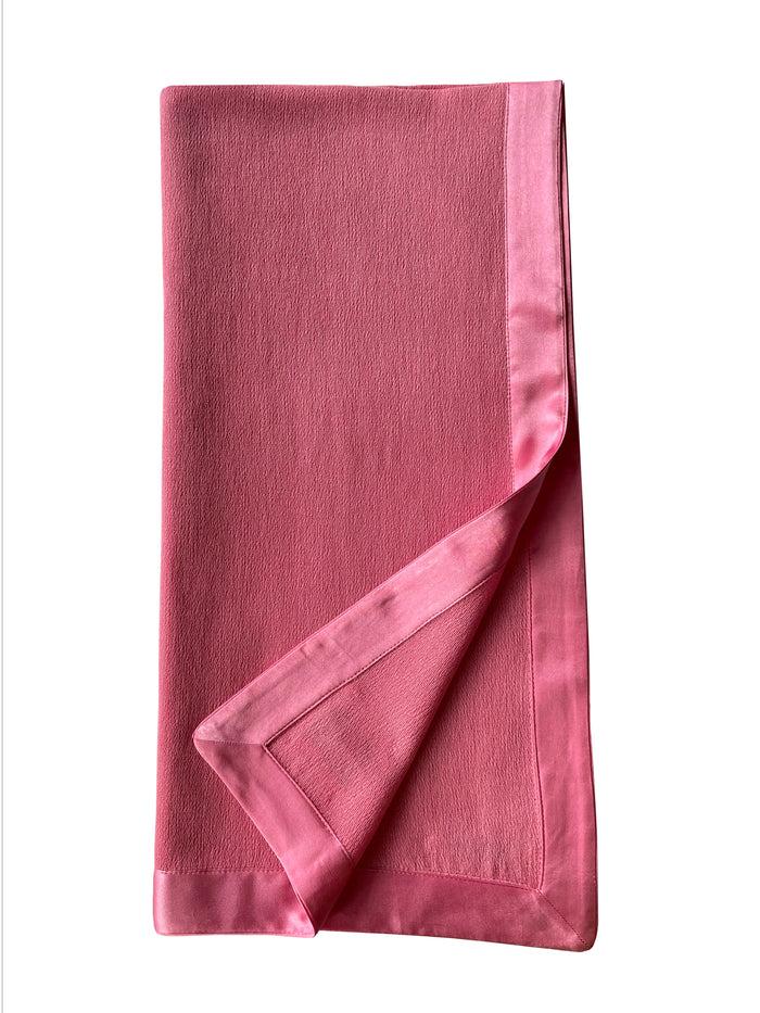 denis colomb Baby Blanket With Silk Piping Cashmere Rose