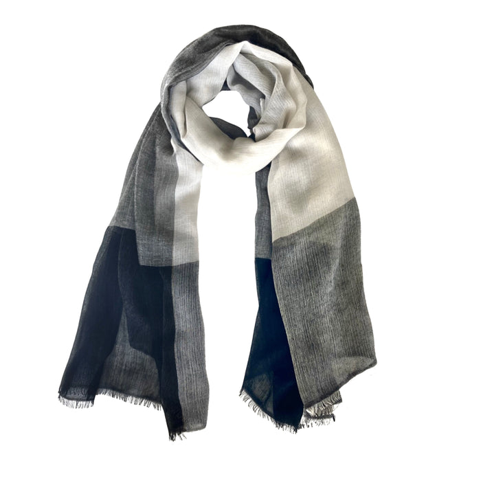 Denis Colomb Angkor Wat Shawl Moonbeam + Black