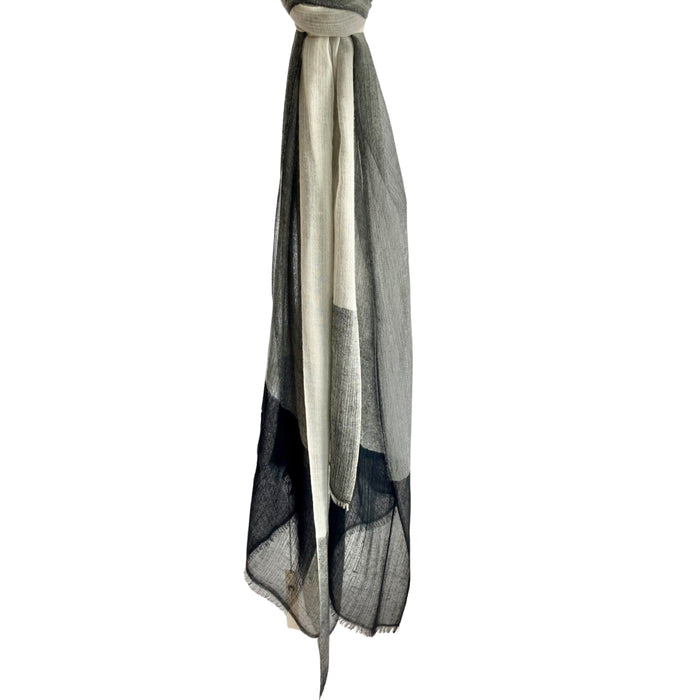 Denis Colomb Angkor Wat Shawl Moonbeam + Black