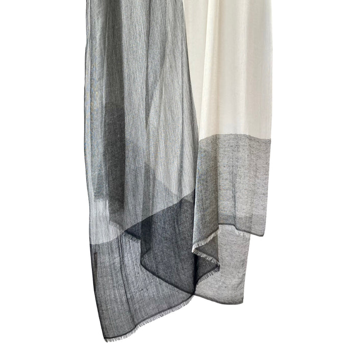 denis colomb Angkor Wat Shawl Moonbeam + Black