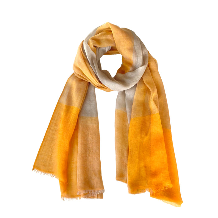 Denis Colomb Angkor Wat Shawl Sand + Orange